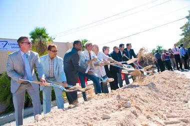 A groundbreaking ceramony at the new site of The Gay and Lesbian Community Center of Southern Nevada, Tuesday Aug. 7,&nbsp;2012.